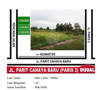 Tanah Jalan Paris2 Parit Cahaya Baru