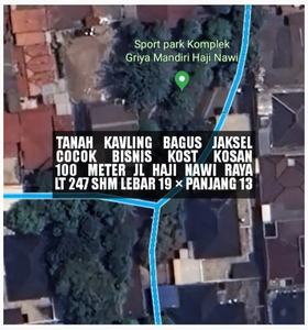 TANAH KAVLING BAGUS 100 METER KE JALAN HAJI NAWI RAYA KEBAYORAN BARU