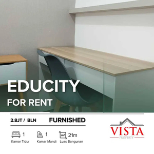 Vista - Disewakan Educity 1BR Full Furnihsed Bulanan / Tahunan