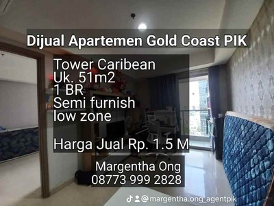 Apartemen Gold Coast Pik Tower Caribean Semi Furnish