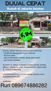 Di jual rumah bangunan lama