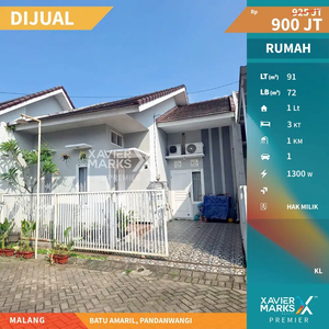 Dijual Rumah Bagus Minimalis di Batu Amaril Lowokwaru Malang