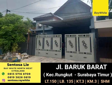 Dijual Rumah Baru Jl Baruk Barat - Kedung Baruk - Rungkut Surabaya
