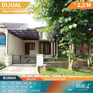 Dijual Rumah Full Furnish Siap Huni di Villa Puncak Tidar Malang