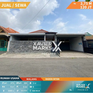 Dijual Rumah Usaha Dekat Exit Tol Akses Mudah di Raden Intan Malang