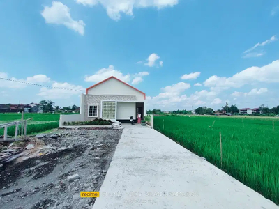 Dikontrakkan Rumah baru View Sawah di utara Kampus UGM Jln Kaliurang