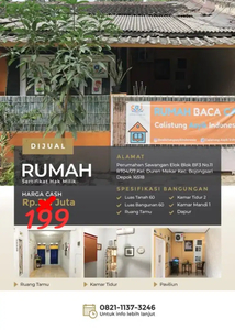 Jual BU Rumah Murah dibawah harga NJOP terjangkau sudah renovasi