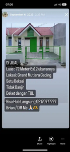 Jual Rumah di Grand mutiara Gading Setu Bekasi