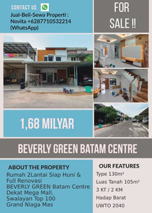 Rumah 2Lantai Siap Huni & Full Renovasi BEVERLY GREEN