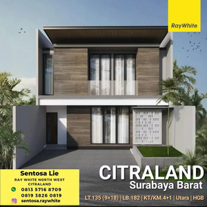 Rumah Baru Woodland Citraland Surabaya NEW 4+1 Kamar Tidur Dekat UC