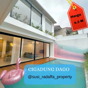 Rumah Cantik di Cigadung Dago Bandung, dengan Kolam Renang Air Hangat