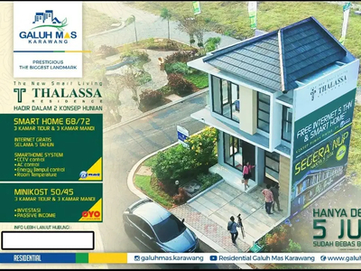 Rumah Cluster Thalassa Di Galuh Mas Karawang Barat Hanya DP 2% SAJA