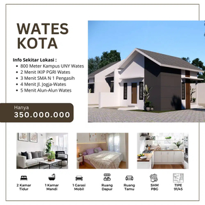 Rumah Dalam Perumahan Kulonprogo di Wates Kota