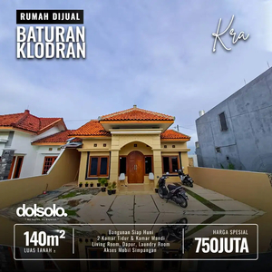 Rumah Dijual Solo Baturan Fajar indah Klodran Dekat Surakarta kota