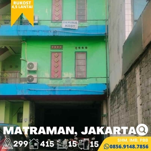 Rumah Kost Dijual Murah 45 Lantai Di Matraman Utan Kayu Jakarta Timur