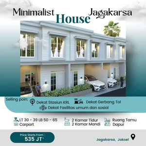 Rumah Minimalis 2-lantai dalam Cluster Jakarta Selatan Akses Mobil