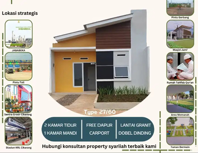 rumah murah strategis syariah Cikarang Utara 3 km stasiun tol SGC