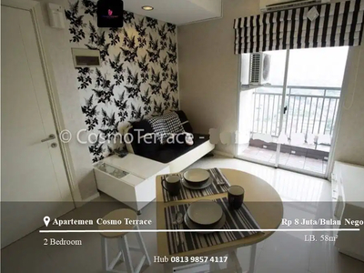 Sewa Apartemen Cosmo Terrace Middle Floor 2BR Full Furnished View City