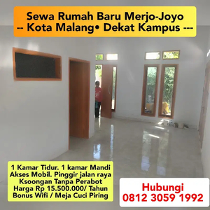 Sewa Rumah Baru Bangun 1 kamar Kota Malang