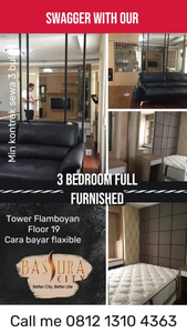 Unit bagus 3 Bedroom full furnished+ water heater Bassura City