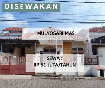 Dekat ITS & Pakuwon City ! Sewa Rumah 1 Lantai Siap Huni Mulyosari Mas