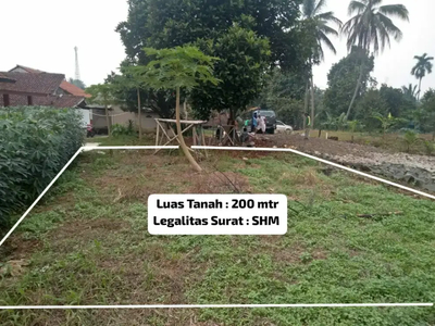 Di Jual Tanah Rata Luas : 200 Mtr Surat SHM / Ciseeng Bogor