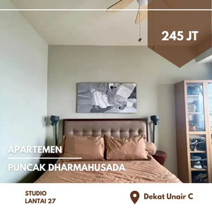 Dijual Apartemen Puncak Dharmahusada Full Furnish Japandi Industrial