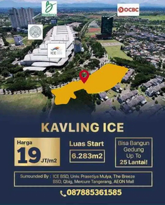 Dijual Kavling Commercial BSD City,Kavling ICE,Tangerang