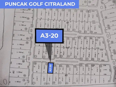 Dijual Kavling Puncak Golf Citraland Cluster Favorit Citraland