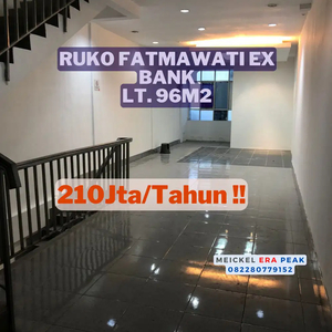DIJUAL Ruko Fatmawati, Lt. 96m2, 4 lantai
