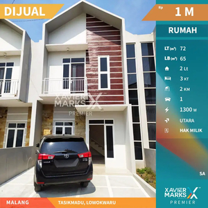 Dijual Rumah Baru Dekat Kampus 2 ITN Tasikmadu Malang