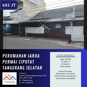 DIJUAL RUMAH DIPERUMAHAN SARUA PERMAI CIPUTAT TANGERANG SELATAN LELANG