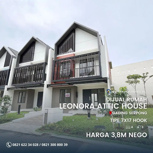 Dijual Rumah Leonora 7x17 Attic Hook Gading Serpong