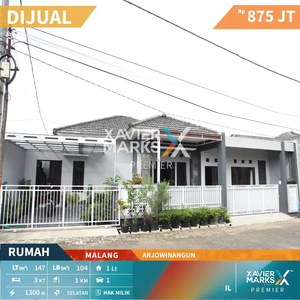 Dijual Rumah Murah Minimalis Modern di Arjowinangun Malang