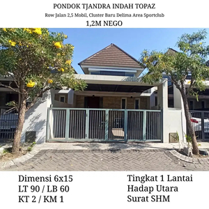 Dijual Rumah Pondok Tjandra Candra Cluster Topaz Terawat Siap Huni SHM