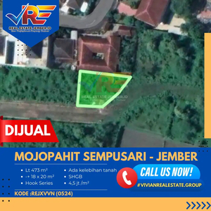 DIJUAL TANAH POJOK DI PERUM MOJOPAHIT TRANSMART JEMBER