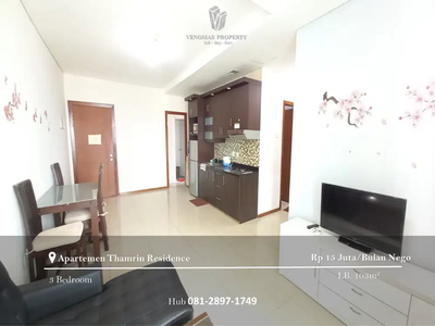 Disewakan Apartment Thamrin Residence 3BR Full Furnished Tower A