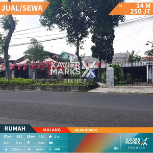 Disewakan Rumah Hitung Tanah di Poros Jalan Bogor Malang