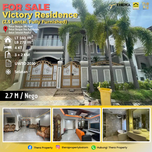 Rumah 2 Lantai Bagus Furnished HGB di Victory Residence, Batam