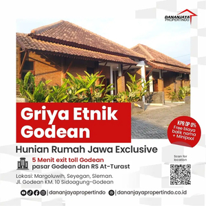 RUMAH TYPE 30 SIAP BANGUN ETNIK JAWA KLASIK MODERN FREE MINIPOL JOGJA