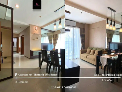Sewa Apartement Thamrin Residence Low Floor 2BR Furnished South View