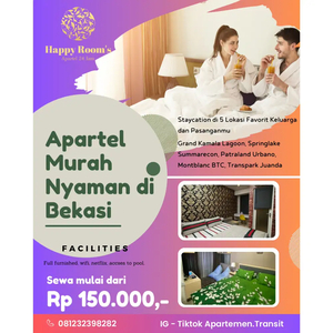 Staycation Maksimal di Apartemen Bebas Cek in Kapan Aja