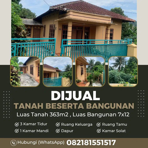 Tanah beserta rumah di Langkapura, Bandar Lampung