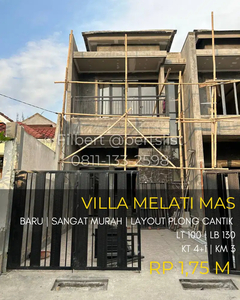 TERMURAH Rumah 100m2 baru plong cantik di Villa Melati Mas Serpong