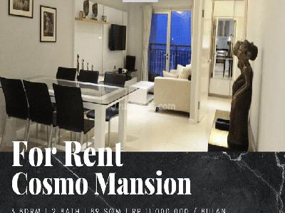 Disewakan Apartemen Cosmo Mansion 2 Bedroom Full Renovation