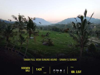 MENAKJUBKAN View Lengkap Gunung Sawah Sungai Sidemen Dekat Samanvaya