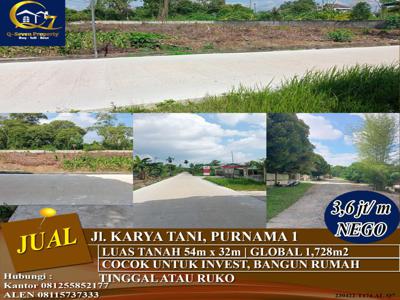 Tanah Invest Jl. Karya Tani, Pontianak, Kalimantan Barat