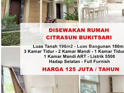 Disewakan Rumah Furnish Citrasun Bukitsari Semarang