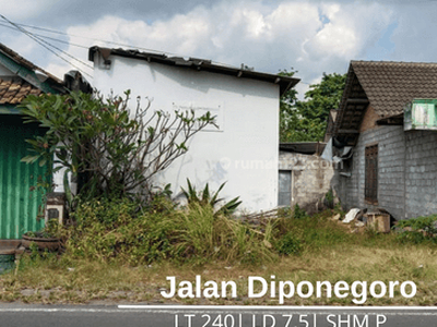 Jual Tanah Pekarangan Strategis Tepi Jalan Diponegoro Maguwoharjo