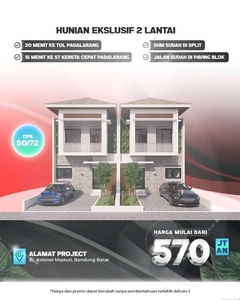 Rumah 2 Lantai Bisa Custom Design Dekat Cimahi & Lembang SHM